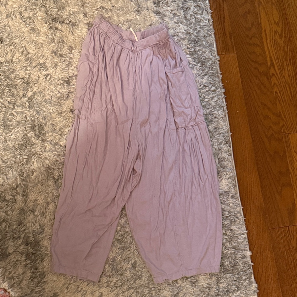 Free people QUINN Relaxed Lavender Wide-Leg Pants